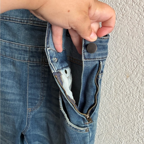 Free People Brady Medium Light Wash Denim Suspender Overalls 27 - Picture 9 of 16